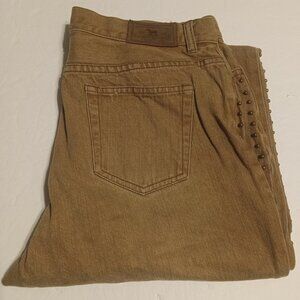 Lauren Ralph Lauren Women's High Rise Brown Studded Jeans Size 10